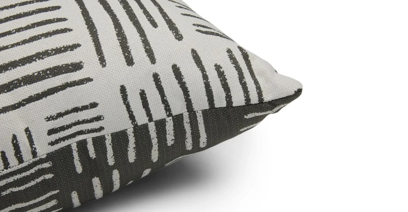 Rooth Jacquard Gray Outdoor Pillow 7 Rooth Jacquard Gray Outdoor Pillow - Image 7
