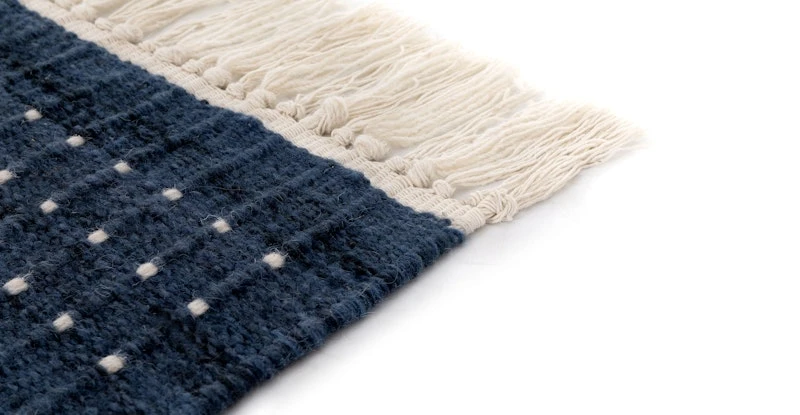 Lattus Motif Blue Rug 8 X 10 3 Lattus Motif Blue Rug 8 X 10 - Image 3