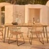 Latta Beach Sand Dining Table For 6