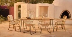 Latta Beach Sand Dining Table For 6
