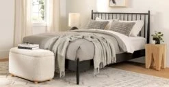 Maribo Ivory Bouclé 32" Storage Ottoman