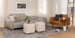 Maribo Ivory Bouclé 19" Storage Ottoman