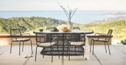 Calliope Black Oval Dining Table