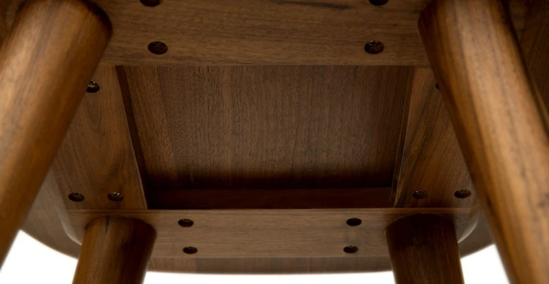 Sede Black Leather Walnut Counter Stool 7 Sede Black Leather Walnut Counter Stool - Image 7