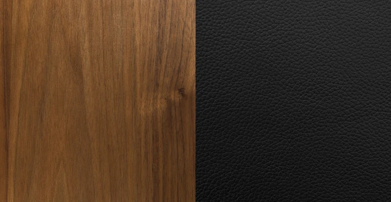 Sede Black Leather Walnut Counter Stool 8 Sede Black Leather Walnut Counter Stool - Image 8