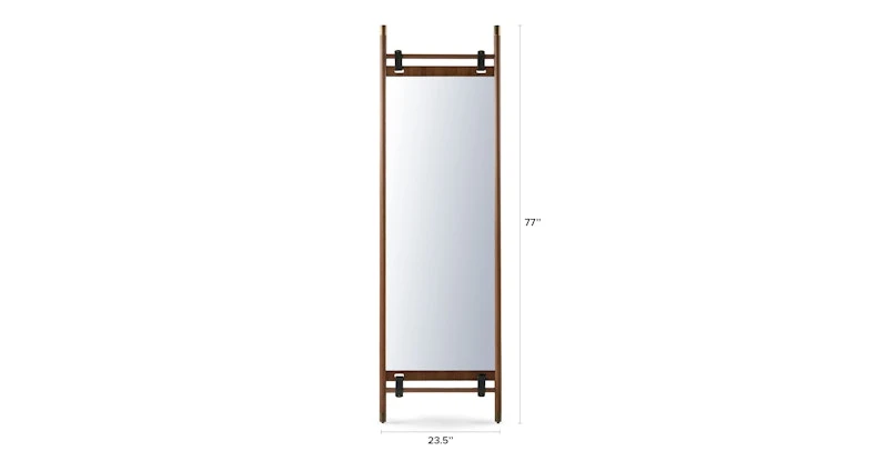 Beau Walnut Floor Mirror 9 Beau Walnut Floor Mirror - Image 9