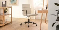 Gerven Cobblestone Ivory Office Chair