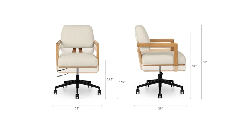 Aquila Teff Ivory Office Chair 10 Aquila Teff Ivory Office Chair - Image 10