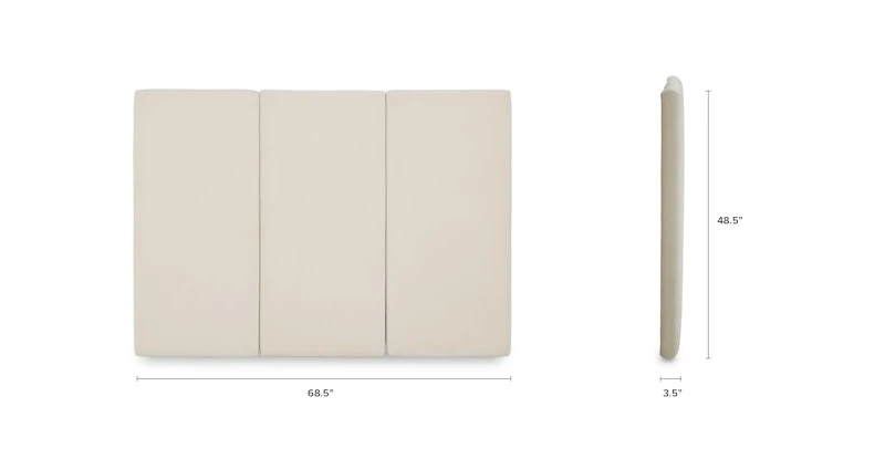 Noel Plush Pacific Taupe Queen 48" Headboard 9 Noel Plush Pacific Taupe Queen 48" Headboard - Image 9