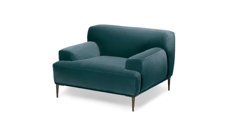 Abisko Plush Pacific Blue Lounge Chair 2 Abisko Plush Pacific Blue Lounge Chair - Image 2