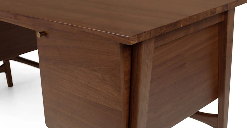 Krossa Walnut Executive Desk 6 Krossa Walnut Executive Desk - Image 6