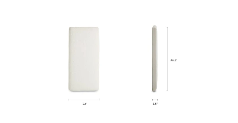 Noel Lunaria White Bouclé 48" Headboard Extension Panels 7 Noel Lunaria White Bouclé 48" Headboard Extension Panels - Image 7