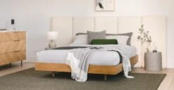 Noel Lunaria White Bouclé 48" Headboard Extension Panels