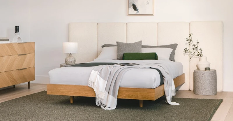 Noel Lunaria White Bouclé 48" Headboard Extension Panels 1 Noel Lunaria White Bouclé 48" Headboard Extension Panels