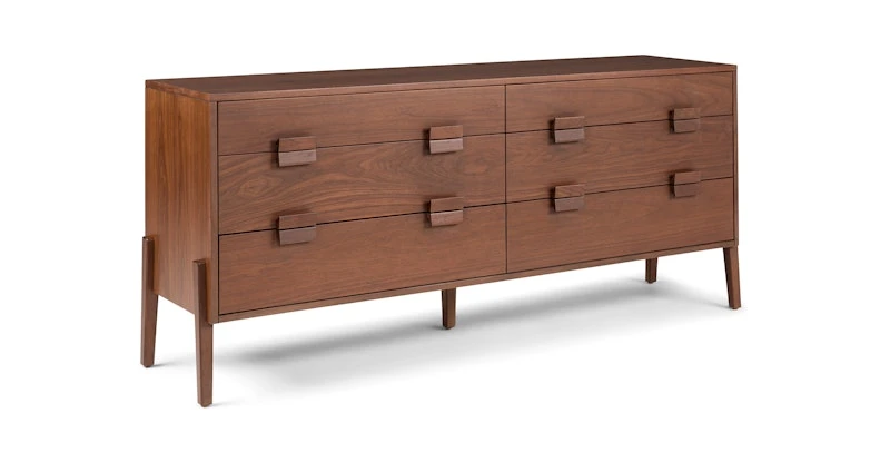 Vireo Walnut 6-Drawer Double Dresser 2 Vireo Walnut 6-Drawer Double Dresser - Image 2