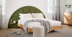 Almelo Serrano Green Queen Headboard