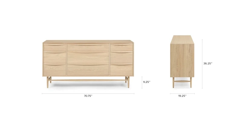 Lenia White Oak 9-Drawer Dresser 12 Lenia White Oak 9-Drawer Dresser - Image 12