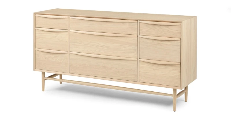 Lenia White Oak 9-Drawer Dresser 2 Lenia White Oak 9-Drawer Dresser - Image 2