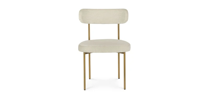 Viarsi Light Melange Gray Brass Dining Chair 2 Viarsi Light Melange Gray Brass Dining Chair - Image 2