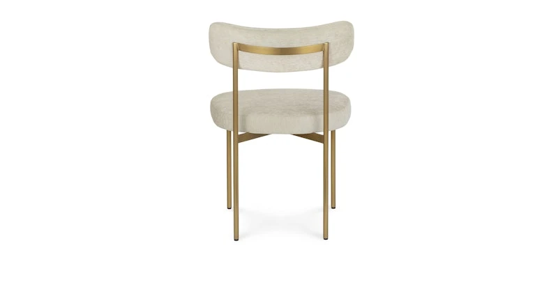 Viarsi Light Melange Gray Brass Dining Chair 4 Viarsi Light Melange Gray Brass Dining Chair - Image 4