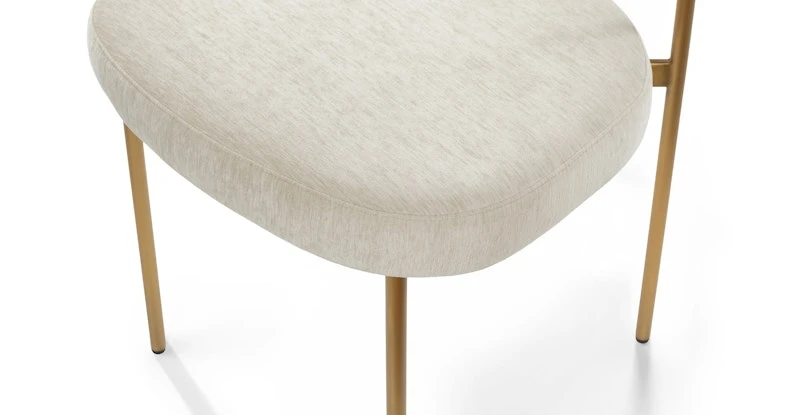 Viarsi Light Melange Gray Brass Dining Chair 5 Viarsi Light Melange Gray Brass Dining Chair - Image 5