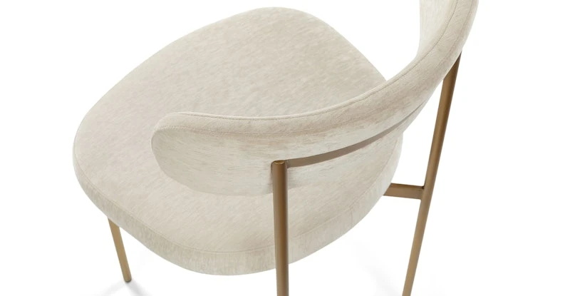 Viarsi Light Melange Gray Brass Dining Chair 6 Viarsi Light Melange Gray Brass Dining Chair - Image 6