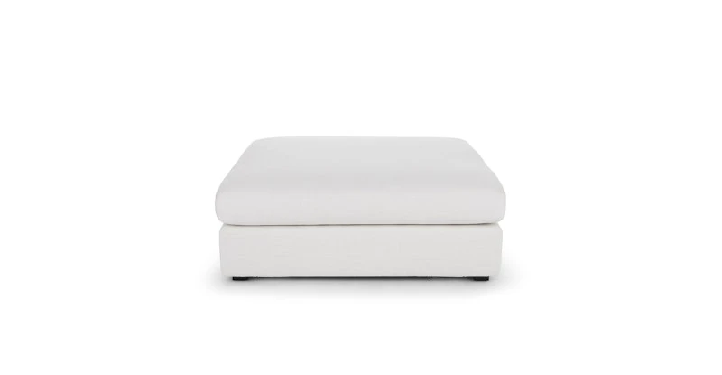 Beta Quartz White Ottoman 2 Beta Quartz White Ottoman - Image 2