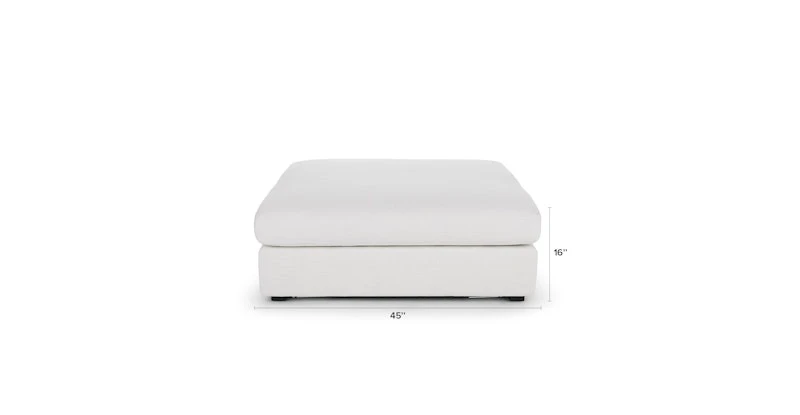 Beta Quartz White Ottoman 6 Beta Quartz White Ottoman - Image 6
