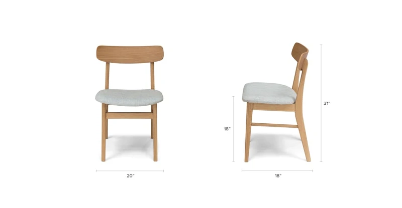 Ecole Mist Gray Oak Dining Chair 12 Ecole Mist Gray Oak Dining Chair - Image 12