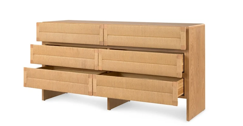 Monterey Oak 6-Drawer Double Dresser 3 Monterey Oak 6-Drawer Double Dresser - Image 3