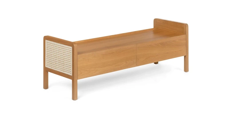 Candra Oak Bench 4 Candra Oak Bench - Image 4