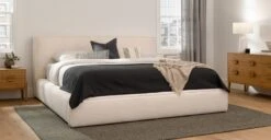 Cigar Ankara Ivory King Storage Bed