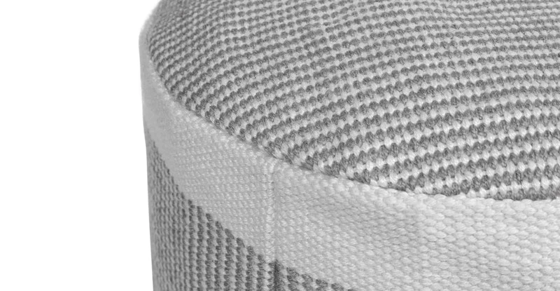 Redondo Light Gray Indoor/Outdoor Pouf 3 Redondo Light Gray Indoor/Outdoor Pouf - Image 3