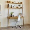 Fantol Oak Leaning Desk