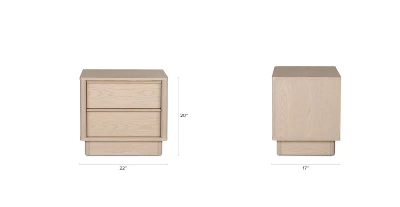 Aster Natural Ash 2-Drawer Nightstand 11 Aster Natural Ash 2-Drawer Nightstand - Image 11
