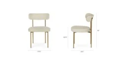 Viarsi Light Melange Gray Brass Dining Chair 19 Viarsi Light Melange Gray Brass Dining Chair -Article Shop image90540