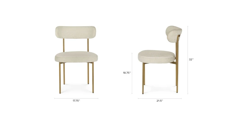 Viarsi Light Melange Gray Brass Dining Chair 10 Viarsi Light Melange Gray Brass Dining Chair - Image 10