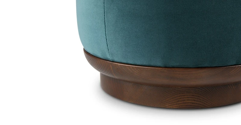 Pica Plush Pacific Blue Ottoman 2 Pica Plush Pacific Blue Ottoman - Image 2