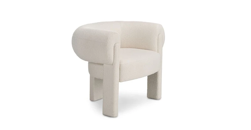 Everse Ivory Wool Bouclé Lounge Chair 2 Everse Ivory Wool Bouclé Lounge Chair - Image 2