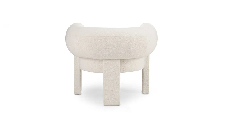 Everse Ivory Wool Bouclé Lounge Chair 4 Everse Ivory Wool Bouclé Lounge Chair - Image 4