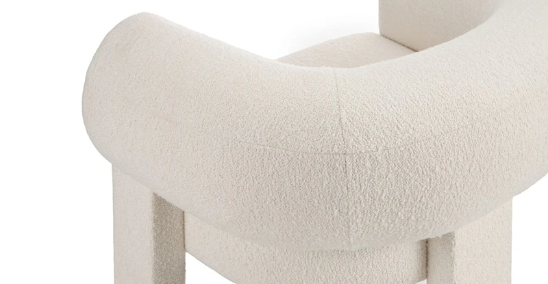 Everse Ivory Wool Bouclé Lounge Chair 5 Everse Ivory Wool Bouclé Lounge Chair - Image 5