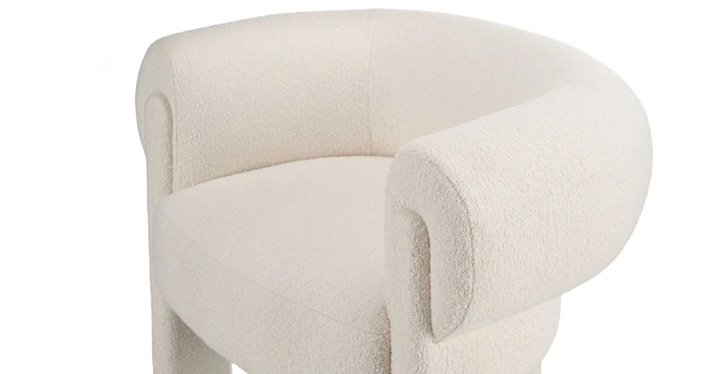 Everse Ivory Wool Bouclé Lounge Chair 6 Everse Ivory Wool Bouclé Lounge Chair - Image 6