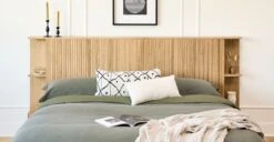 Kouva Oak King Storage Headboard