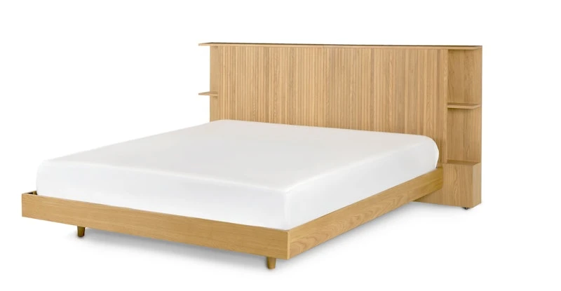 Kouva Oak King Storage Headboard 2 Kouva Oak King Storage Headboard - Image 2