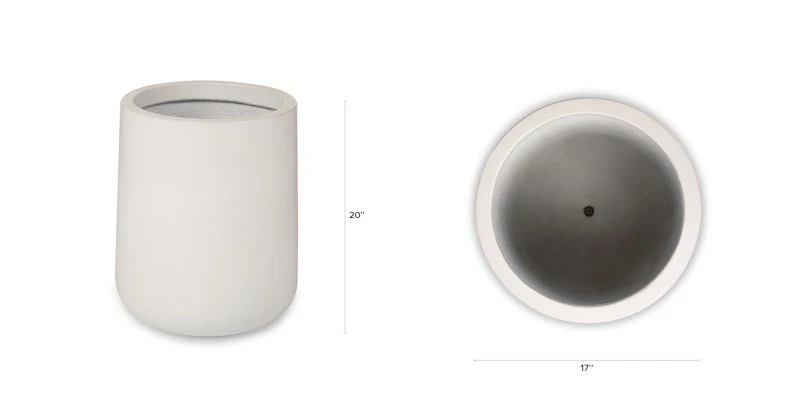 Tuva White Tall Wide Indoor/Outdoor Planter 5 Tuva White Tall Wide Indoor/Outdoor Planter - Image 5