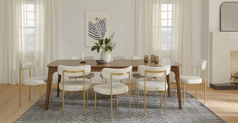 Viarsi Light Melange Gray Brass Dining Chair 1 Viarsi Light Melange Gray Brass Dining Chair