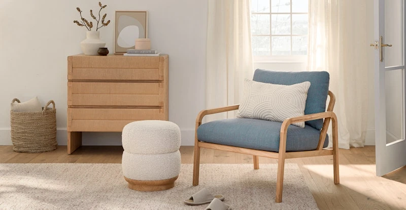 Pica Ivory Bouclé Ottoman 1 Pica Ivory Bouclé Ottoman