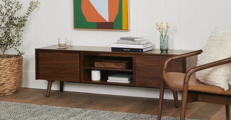 Seno Walnut 63" Media Unit 2 Seno Walnut 63" Media Unit - Image 2