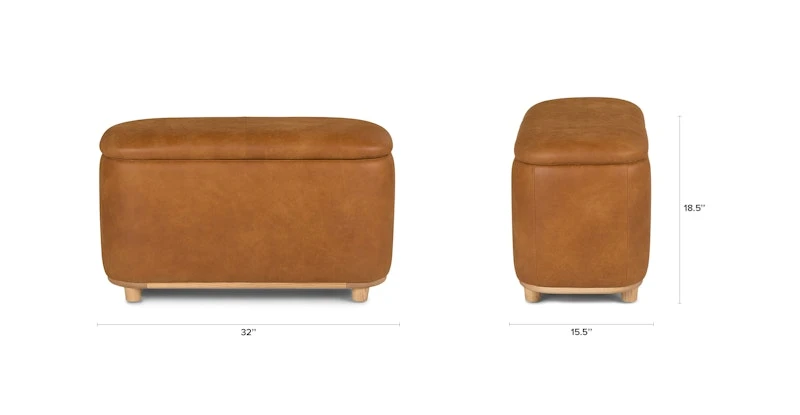 Maribo Rawhide Tan 32" Storage Ottoman 11 Maribo Rawhide Tan 32" Storage Ottoman - Image 11