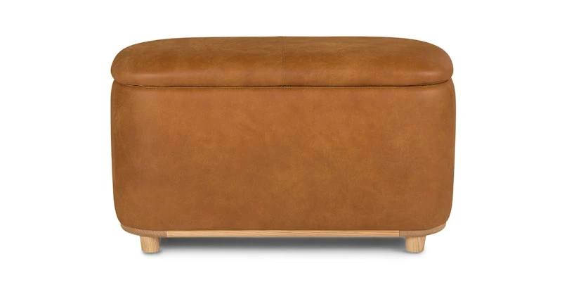 Maribo Rawhide Tan 32" Storage Ottoman 2 Maribo Rawhide Tan 32" Storage Ottoman - Image 2